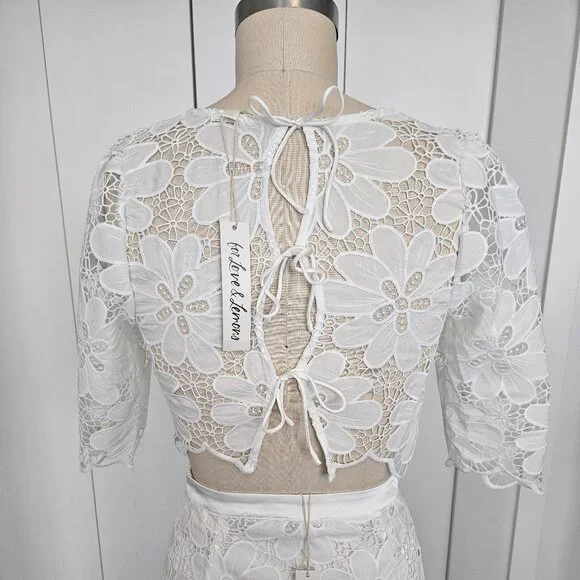 For Love & Lemons Malika Crop Top + Skirt - Picture 5 of 6